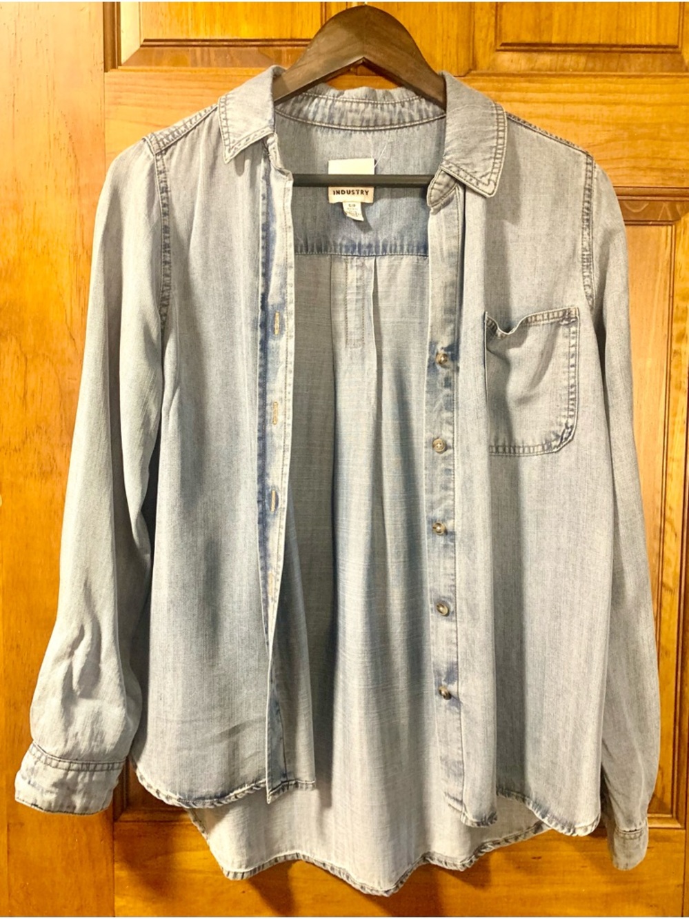 Industry Light Blue Denim Button-Down Shirt